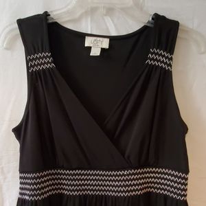 ANN TAYLOR LOFT 8 PETITE BLACK SUN DRESS